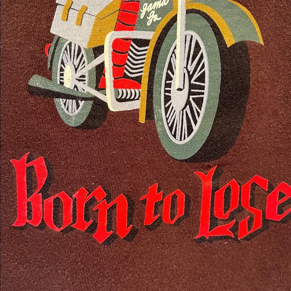 Vintage 2004 Gama-Go “Born to Lose” Skeleton Graphic Tee Y2K Made in USA - Large - Picture 8 of 11